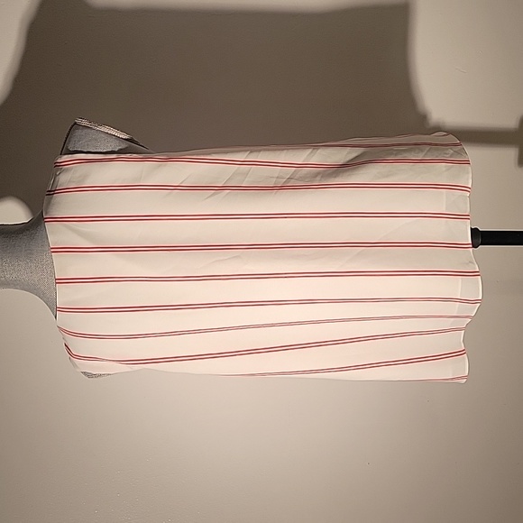 Cynthia Rowley Red Stripe Chevron Lined Tank Tunic Flowy Career XL - Picture 4 of 6